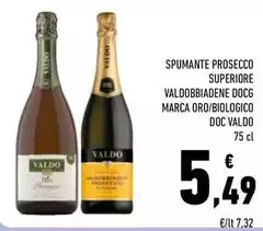 Valdo - Spumante Prosecco Superiore bbiadene DOCG Marca Oro