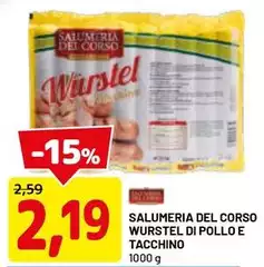 Salumeria del corso - Salumeria Del Corso Wurstel Di Pollo E Tacchino