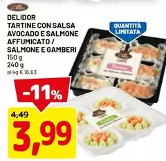 Delidor - Tartine Con Salsa Avocado E Salmone Affumicato / Salmone E Gamberi Delidor - Tartine Con Salsa Avocado E Salmone Affumicato / Salmone E Gamberi