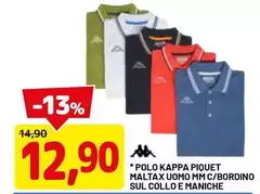 Polo - Kappa Piquet Maltax Uomo Mm C/Bordino Sul Collo E Maniche Polo - Kappa Piquet Maltax Uomo Mm C/Bordino Sul Collo E Maniche