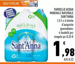 Sant'anna - Fardello Acqua Minerale Naturale