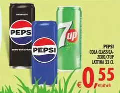 Pepsi - Cola Classica- Zero/ 7up Lattina
