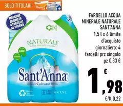 Sant'anna - Fardello Acqua Minerale Naturale