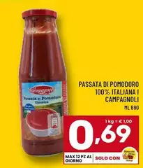 Max - Passata Di Pomodoro 100% Italiana I Campagnoli
