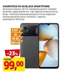 Xiaomi - POCO M4 5G BLACK SMARTPHONE