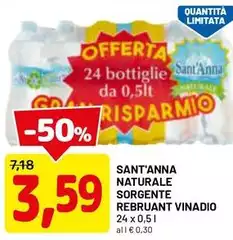 Sant'anna - Naturale Sorgente Rebruant Vinidio