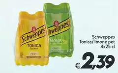 Schweppes - Tonica/limone Pet Schweppes - Tonica/limone Pet