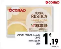 Conad - Lasagne Fresche All'Uovo