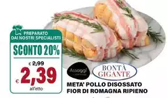 Assaggi E Paesaggi - Meta' Pollo Disossato Fior Di Romagna Ripieno