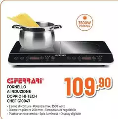 Ferrari - Fornello A Induzione Doppio Hi-Tech Chef G10047