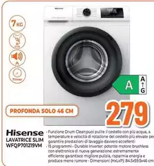 Hisense - Lavatrice Slim Wfqp701219VM