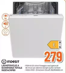 Indesit - Lavastoviglie A Scomparsa Totale In2ie14cmp80