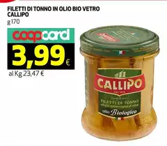 Callipo - Filetti Di Tonno In Olio Bio Vetro Callipo - Filetti Di Tonno In Olio Bio Vetro