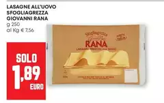 Rana - Lasagne All'Uovo Sfogliagrezza