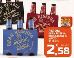 Peroni - Gran Riserva Rossa/bianca/malto