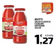 Mutti - Salsa Classica/ Ciliegini/ Datterini Mutti - Salsa Classica/ Ciliegini/ Datterini