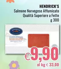 Hendrick's - Salmone Norvegese Affumicato Qualità Superiore A Fette Hendrick's - Salmone Norvegese Affumicato Qualità Superiore A Fette