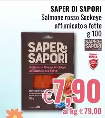 Saper Di Sapori - Salmone Rosso Sockeye Affumicato A Fette Saper Di Sapori - Salmone Rosso Sockeye Affumicato A Fette