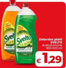 Svelto - Detersivo Piatti Aceto/Limone