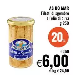 As Do Mar - Filetti Di Sgombro All'Olio Di Oliva As Do Mar - Filetti Di Sgombro All'Olio Di Oliva