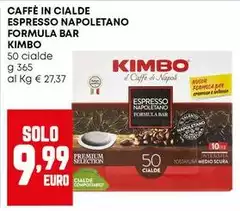 Kimbo - Caffè In Cialde Espresso Napoletano Formula Bar
