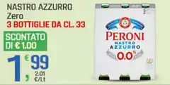 Peroni - Nastro Azzurro Zero 3 Bottiglie Da Cl. 33