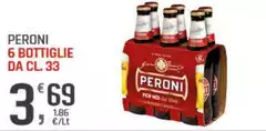 Peroni - 6 Bottiglie Da Cl. 33 Peroni - 6 Bottiglie Da Cl. 33