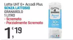 Granarolo - Latte UHT G+ Accadi Plus Senza Lattosio Granarolo - Latte UHT G+ Accadi Plus Senza Lattosio