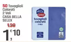 Selex - 50 Tovaglioli Colorati 2 Veli Casa Bella