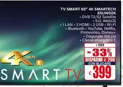 Samsung - Tv Smart 65" 4k Smartech 65UW02K 