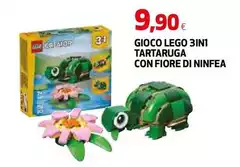 Lego - Gioco  3in 1 Tartaruga Con Fiore Di Ninfea