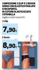 Cotonella - Confezione 2 Slip O 2 Boxer Uomo Con Elastico Parlato O Ricoperto, In Cotone Elasticizzato