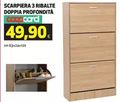 Coop - Scarpiera 3 Ribalte Doppia Profondità Coop - Scarpiera 3 Ribalte Doppia Profondità