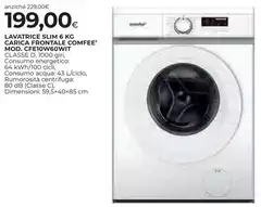 Comfeè - Lavatrice Slim 6 Kg Carica Frontale Comfee'