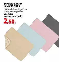 Misura - Tappeto Bagno In Microfibra