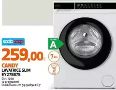 Candy - Lavatrice Slim EY27SB7S