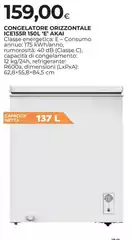 Akai - Congelatore ICE155R 150L E' Akai - Congelatore ICE155R 150L E'