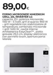 LG - Forno Microonde MH6336GIH Grill 23L