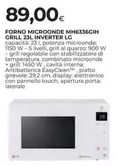 LG - Forno Microonde MH6336GIH Grill 23L