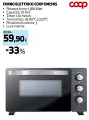 Forno Elettrico Coop Dn19ns