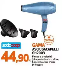 Gama healthcare - Asciugacapelli Gh2003 Gama healthcare - Asciugacapelli Gh2003