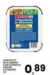 Despar - Vaschette In Alluminio Con Coperchi 6 Porzioni Despar - Vaschette In Alluminio Con Coperchi 6 Porzioni
