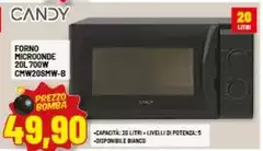 Candy - Forno Microonde 20L700W CHW20SMW-B Candy - Forno Microonde 20L700W CHW20SMW-B