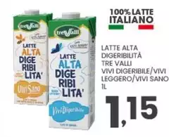 Tre Valli - Latte Alta Digeribilità  Vini Digeribile