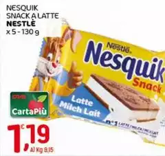 Nestlè - Nesquik Snack A Latte