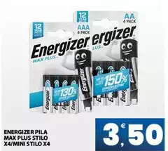 Energizer - Pila Max Plus Stilo X4/Mini STL10 X4
