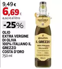 Costa d'Oro - Olio Extra Vergine Di Oliva 100% Italiano Il Grezzo Costa d'Oro - Olio Extra Vergine Di Oliva 100% Italiano Il Grezzo