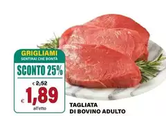 Tagliata Di Bovino Adulto