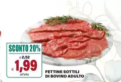 Fettine Sottili Di Bovino Adulto