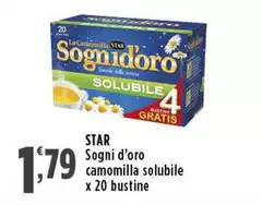 Star - Sogni D'oro Camomilla Solubile X 20 Bustine Star - Sogni D'oro Camomilla Solubile X 20 Bustine